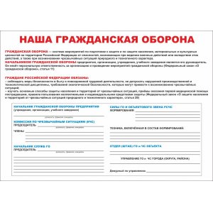 Плакат "Гражданская оборона"