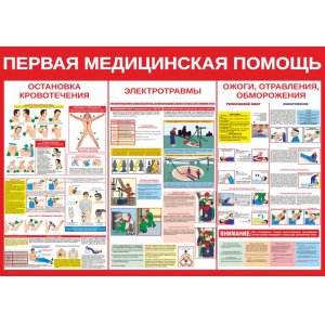 Плакат "Первая медицинская помощь"