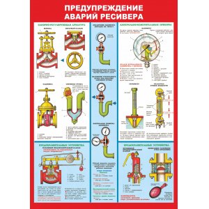 Плакат "Предупреждение аварии ресивера"
