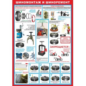 Плакат "Шиномонтаж и шиноремонт