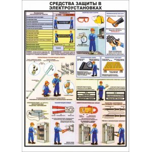 Плакат "Средства защиты в электроустановках"