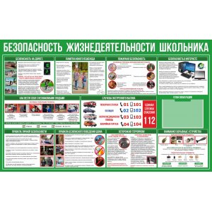 Стенд "Безопасность жизнедеятельность школьника"