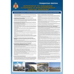 Стенд "Мероприятие по сохранению устойчивости  функционирования объектов экономики"