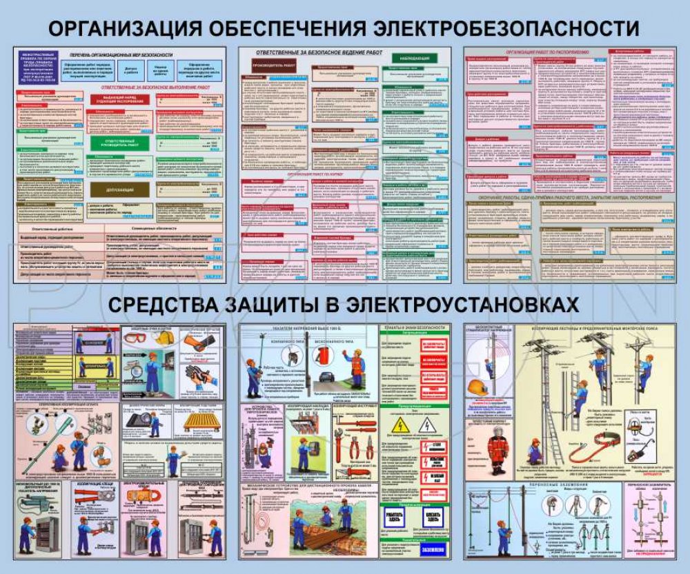 Стенд "Средства защиты в электроустановках"