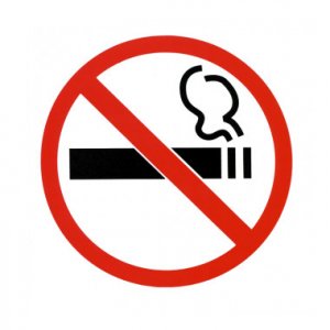Знак безопасности "Запрещается курить" P-01 200х200мм.