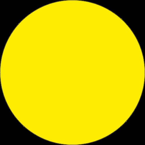 Знак И16 Жёлтый круг самоклеющийся Д=150мм.