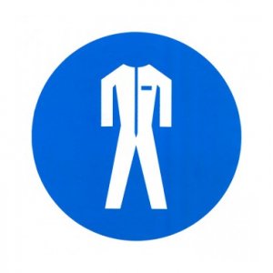 Знак М 07 "Работать в защитной одежде", 200*200 мм