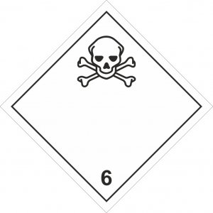 Знак опасности O6.1, "Токсичные вещества", 250х250 мм, пленка