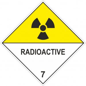 Знак опасности O7D, "Радиоактивные материалы", 250х250 мм,пленка