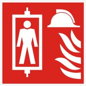 Знак пожарной безопасности "Пожарный лифт"